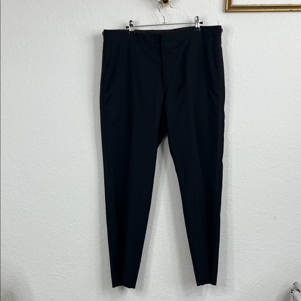 Paul Smith Wool Mohair Tuxedo Adjustable Waist Dress Pants